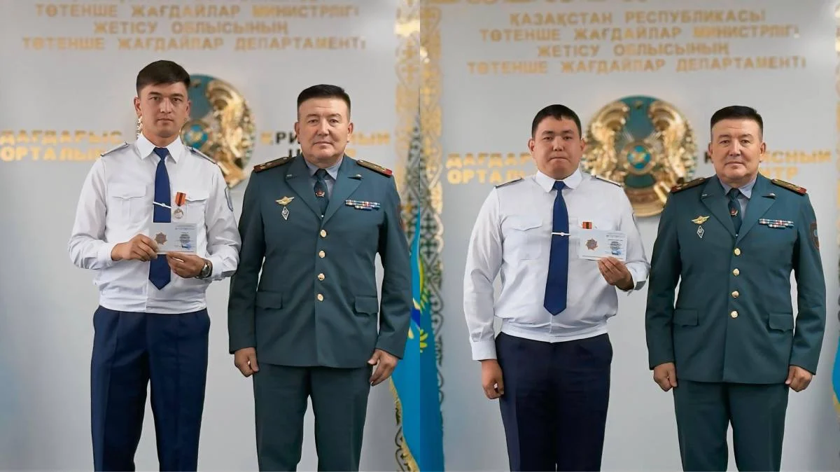 Рисковали жизнью: за спасение тонувших наградили полицейских в Жетысу