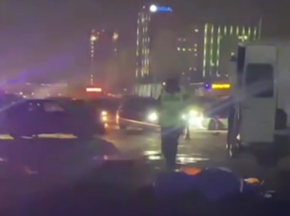 Кадр из видео очевидцев