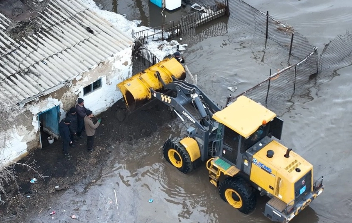 Поселок в Костанайской области почти полностью ушел под воду