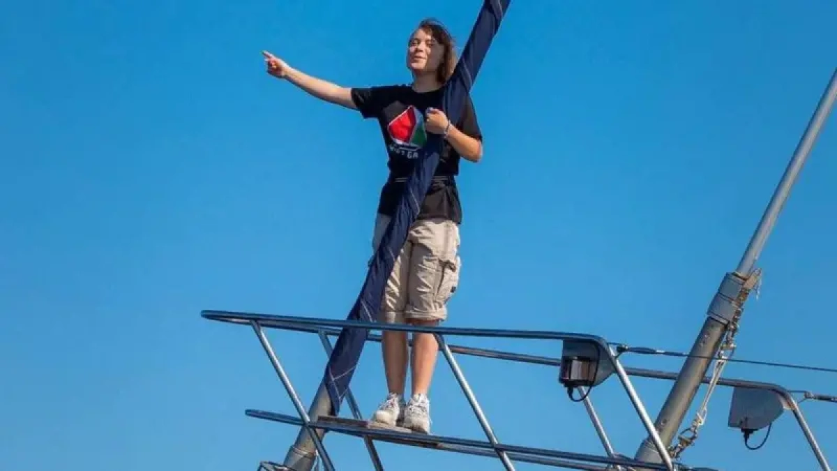 Фото: Грета Тунбернг на Madleen