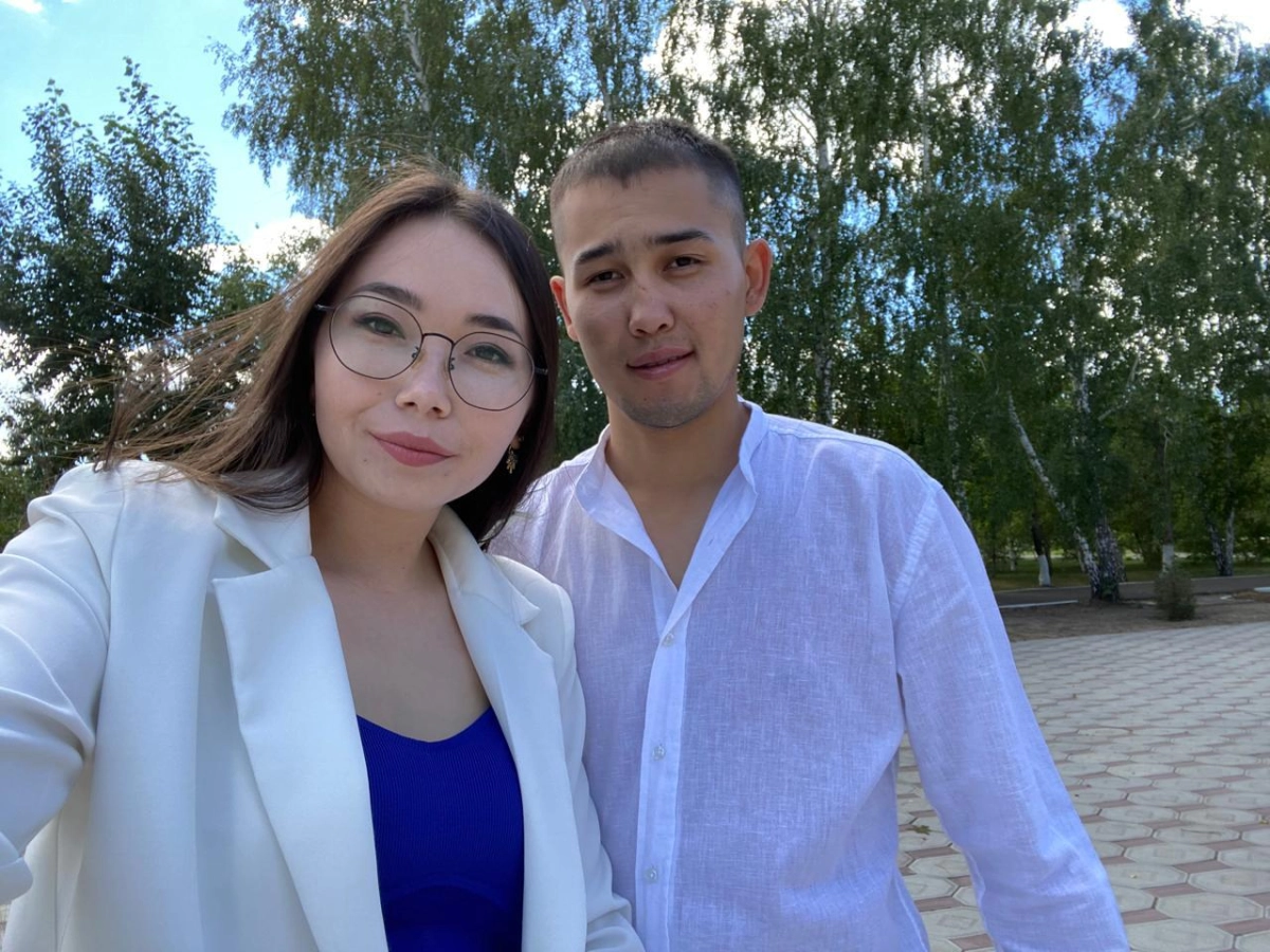 На фото: Ерлан Нурмагамбетов с супругой