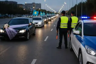 Устроили опасный свадебный кортеж: в Атырау наказали восемь человек