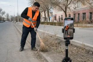 Еще один TikTok-блогер наказан за мат: теперь он убирает улицы