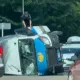 Полицейский автомобиль с арестованными перевернулся в центре Костаная