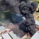 Огонь охватил склады в Шымкенте – два человека попали в больницу