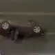 Audi перевернулась на крышу после ДТП в Алматы