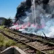 В Шымкенте ликвидировали крупный пожар в индустриальной зоне
