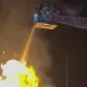 Крупный пожар на АЗС произошел в Туркестанской области