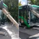 Автобус врезался в столб в Астане: водитель наказан