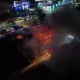 В Алматинской области сгорел ресторан: едва не произошел взрыв баллонов с газом