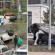 Жесткое ДТП на Толе би: перевернутую машину сняли очевидцы в Астане