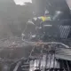 Крупный пожар произошёл в восьмиквартирном доме в Конаеве