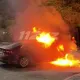 Автомобиль загорелся на парковке в Астане