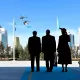 С флагами на вертолётах: в Акорде встретили короля Бельгии и королеву Матильду