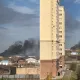 Столб чёрного дыма заметили в Астане: пожарные тушат двухэтажный ангар